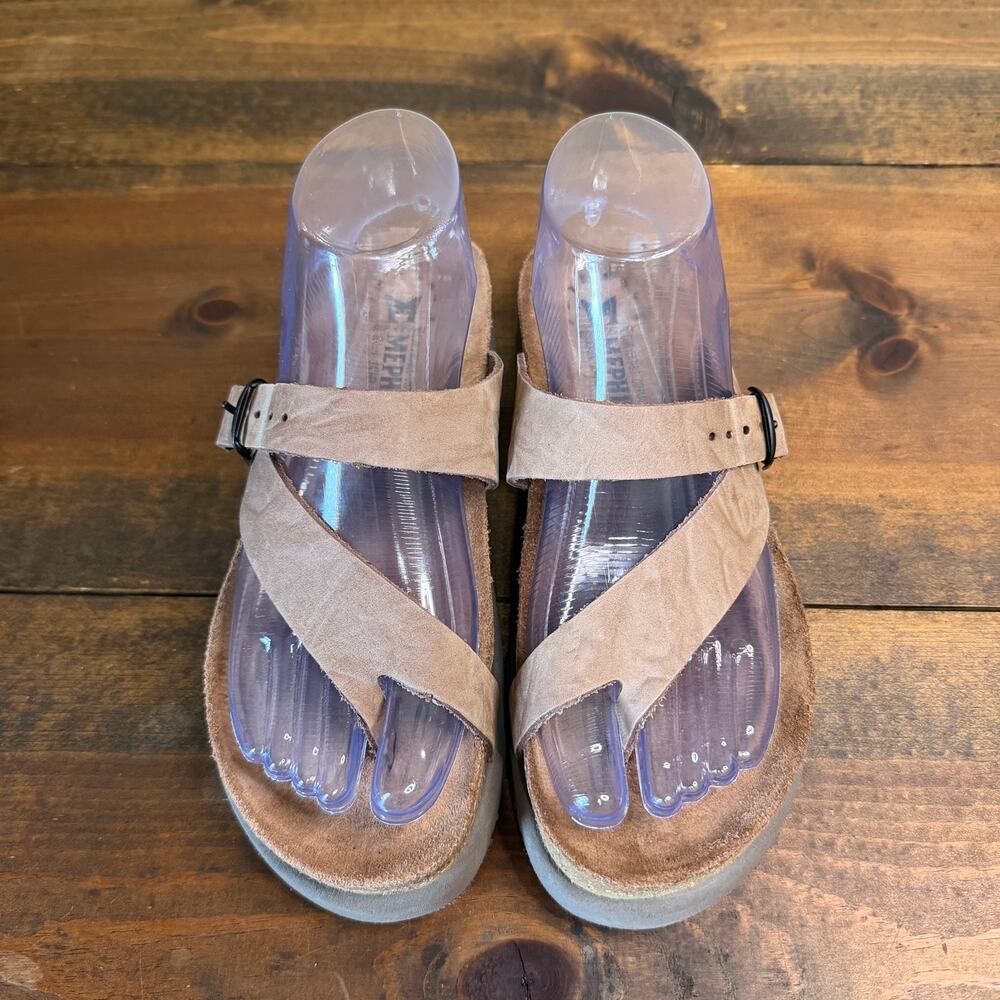 Mephisto Helen Sandal Slip On Toe Loop Soft Air Comfort Women's size 37 US 7 - Picture 2 of 13
